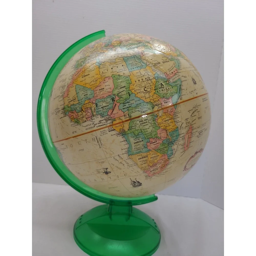 Replogle Globes Inc Tan World Classic Series Globe With Green Plastic Axis 12